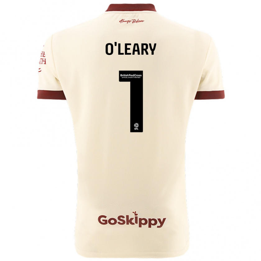 Kandiny Hombre Camiseta Max O'leary #1 Crema Blanco 2ª Equipación 2024/25 La Camisa Chile