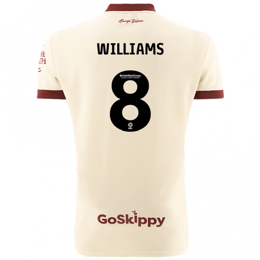 Kandiny Hombre Camiseta Joe Williams #8 Crema Blanco 2ª Equipación 2024/25 La Camisa Chile