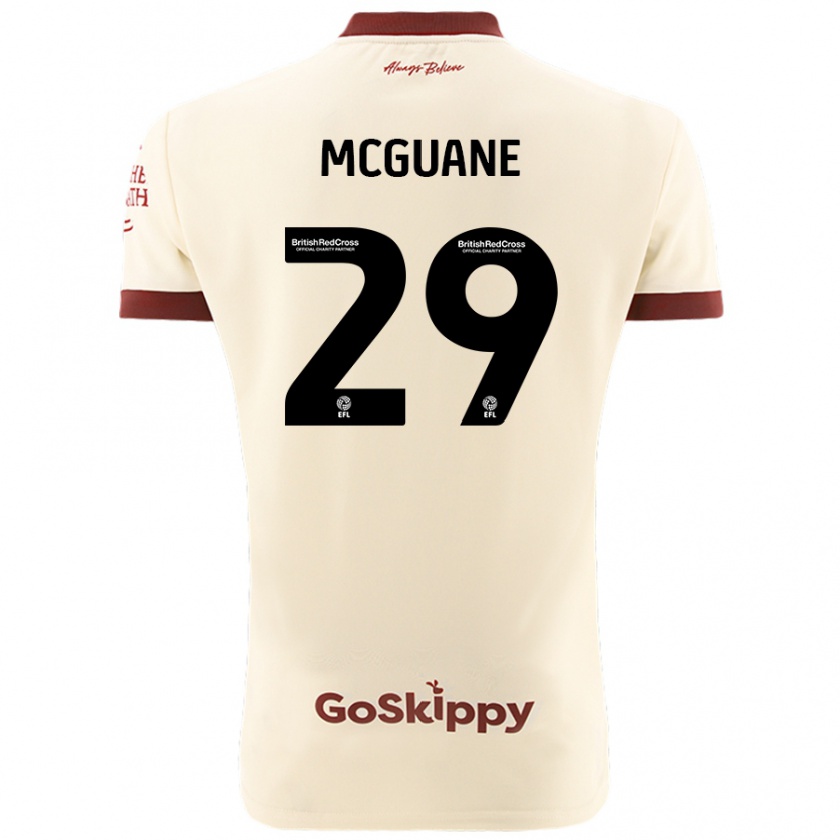 Kandiny Hombre Camiseta Marcus Mcguane #29 Crema Blanco 2ª Equipación 2024/25 La Camisa Chile