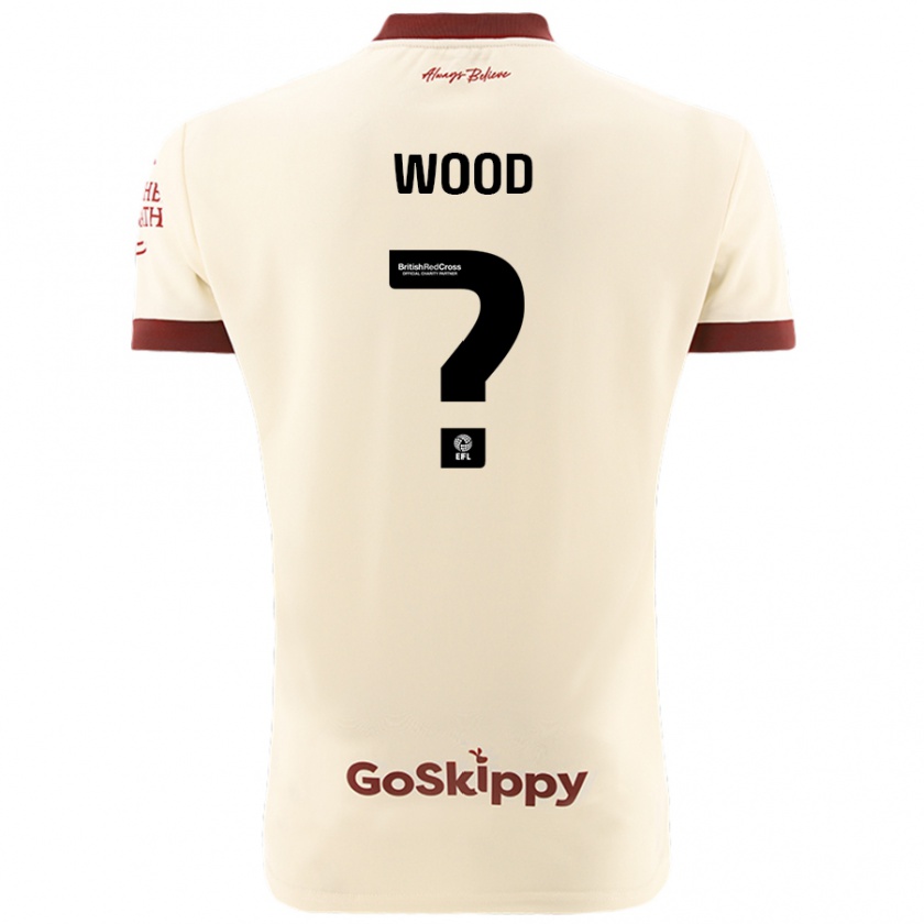 Kandiny Hombre Camiseta Callum Wood #0 Crema Blanco 2ª Equipación 2024/25 La Camisa Chile