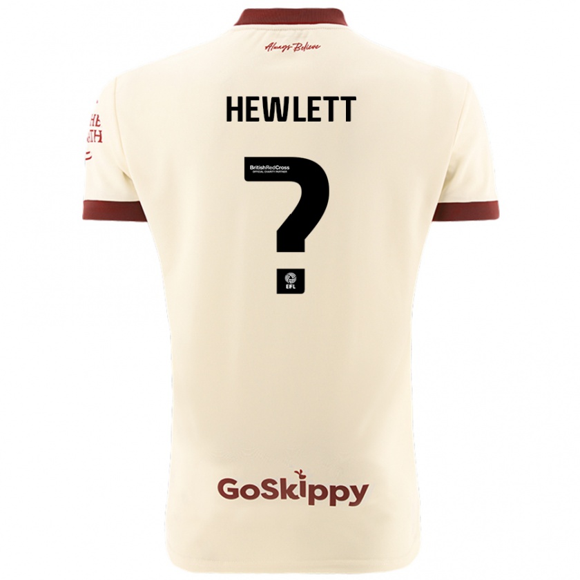 Kandiny Hombre Camiseta Callum Hewlett #0 Crema Blanco 2ª Equipación 2024/25 La Camisa Chile