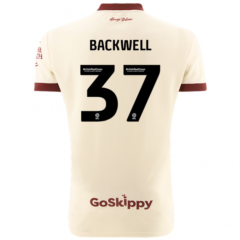 Kandiny Hombre Camiseta Tommy Backwell #37 Crema Blanco 2ª Equipación 2024/25 La Camisa Chile