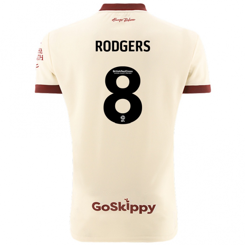 Kandiny Hombre Camiseta Amy Rodgers #8 Crema Blanco 2ª Equipación 2024/25 La Camisa Chile