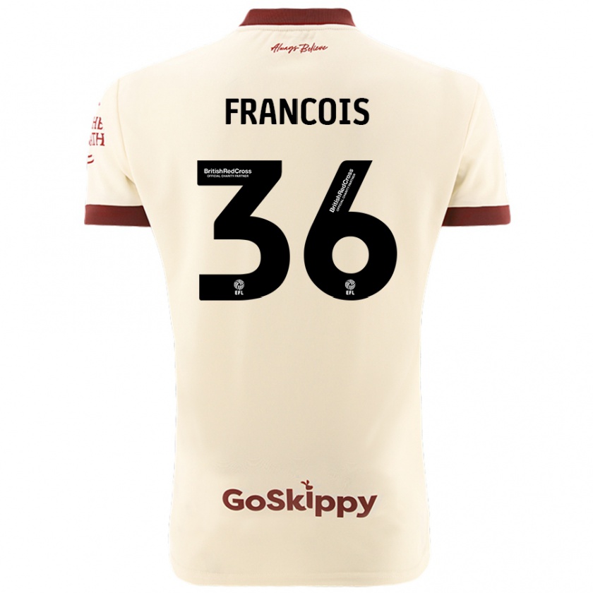 Kandiny Hombre Camiseta Marlee Francois #36 Crema Blanco 2ª Equipación 2024/25 La Camisa Chile