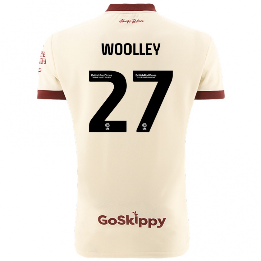 Kandiny Hombre Camiseta Jesse Woolley #27 Crema Blanco 2ª Equipación 2024/25 La Camisa Chile