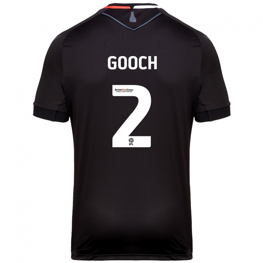 Kandiny Hombre Camiseta Lynden Gooch #2 Negro 2ª Equipación 2024/25 La Camisa Chile