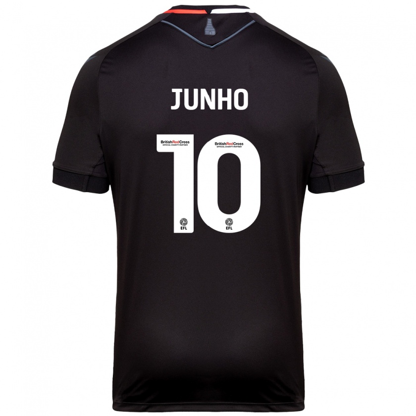 Kandiny Hombre Camiseta Jun-Ho Bae #10 Negro 2ª Equipación 2024/25 La Camisa Chile