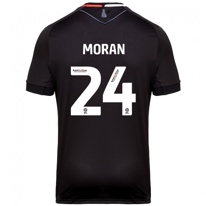 Kandiny Hombre Camiseta Andrew Moran #24 Negro 2ª Equipación 2024/25 La Camisa Chile