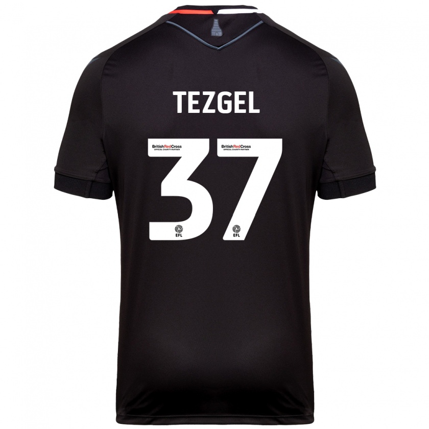 Kandiny Hombre Camiseta Emre Tezgel #37 Negro 2ª Equipación 2024/25 La Camisa Chile