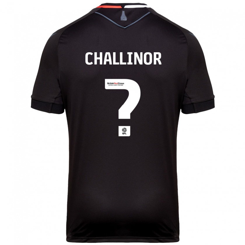 Kandiny Hombre Camiseta Oliver Challinor #0 Negro 2ª Equipación 2024/25 La Camisa Chile