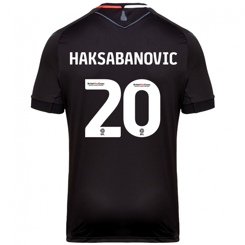 Kandiny Hombre Camiseta Sead Hakšabanović #20 Negro 2ª Equipación 2024/25 La Camisa Chile