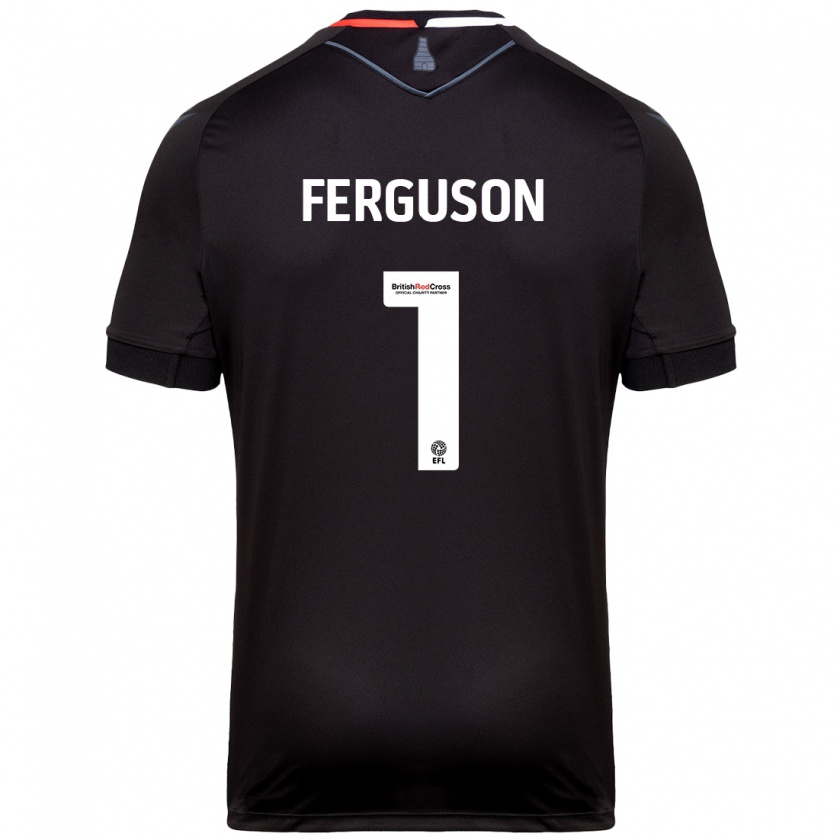 Kandiny Hombre Camiseta Georgie Ferguson #1 Negro 2ª Equipación 2024/25 La Camisa Chile