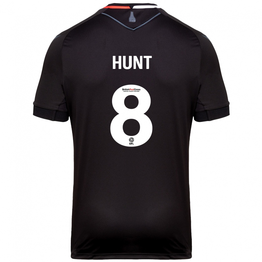 Kandiny Hombre Camiseta Abby Hunt #8 Negro 2ª Equipación 2024/25 La Camisa Chile