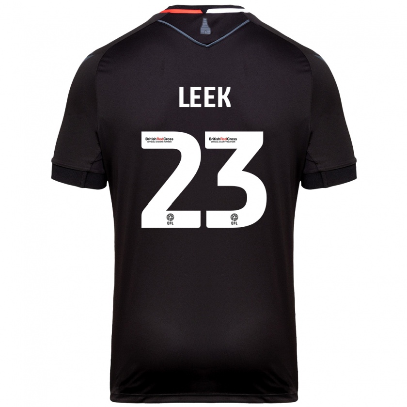 Kandiny Hombre Camiseta Ellie Leek #23 Negro 2ª Equipación 2024/25 La Camisa Chile