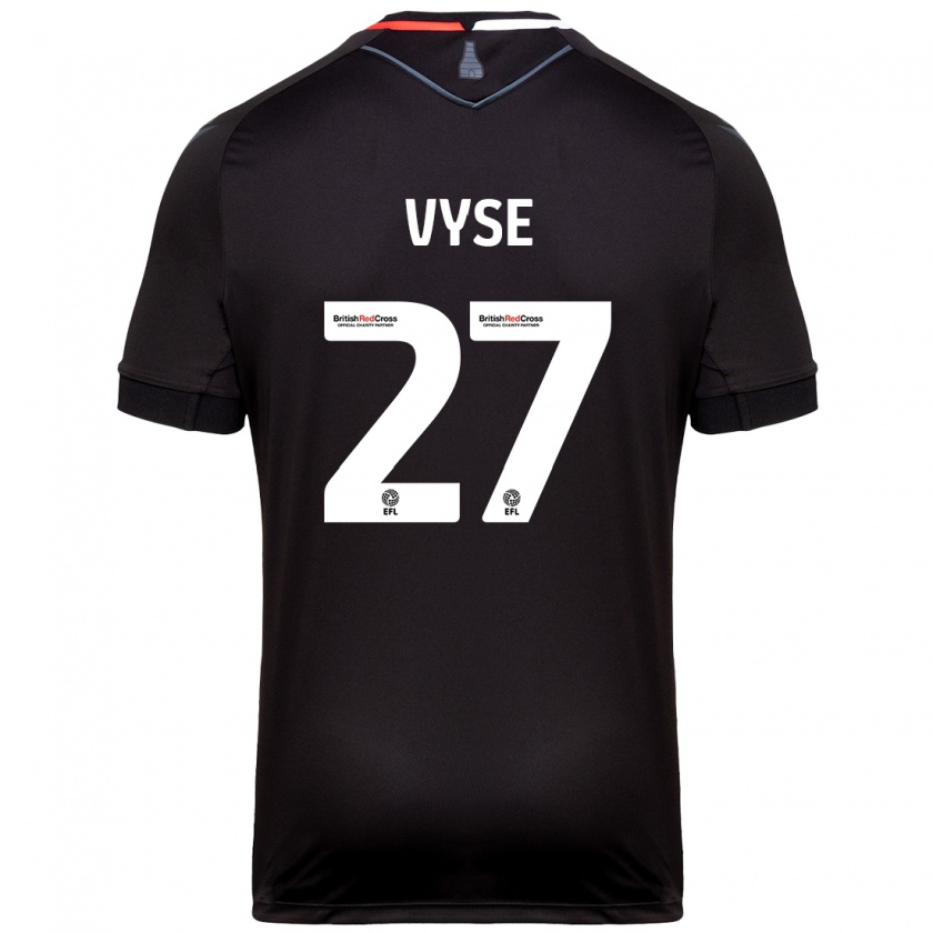 Kandiny Hombre Camiseta Ryah Vyse #27 Negro 2ª Equipación 2024/25 La Camisa Chile