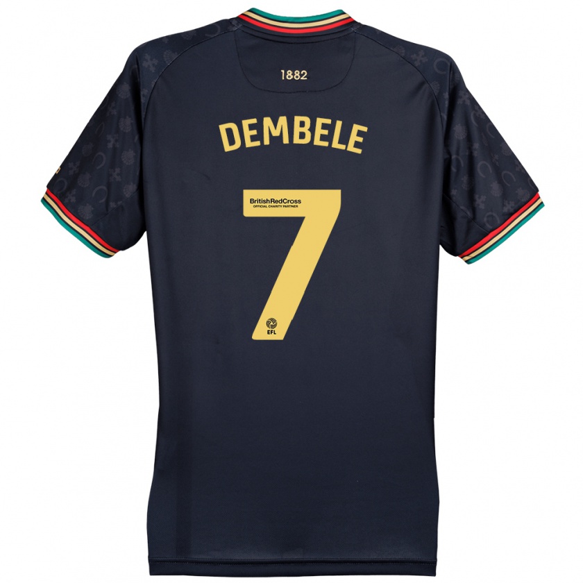 Kandiny Hombre Camiseta Karamoko Dembélé #7 Azul Marino Oscuro 2ª Equipación 2024/25 La Camisa Chile