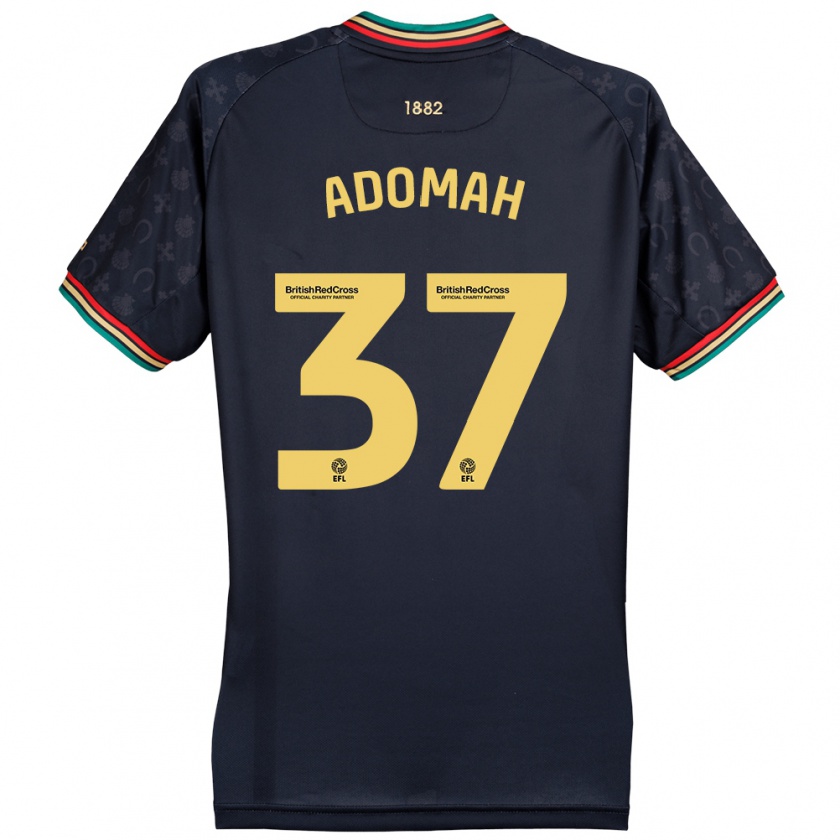 Kandiny Hombre Camiseta Albert Adomah #37 Azul Marino Oscuro 2ª Equipación 2024/25 La Camisa Chile