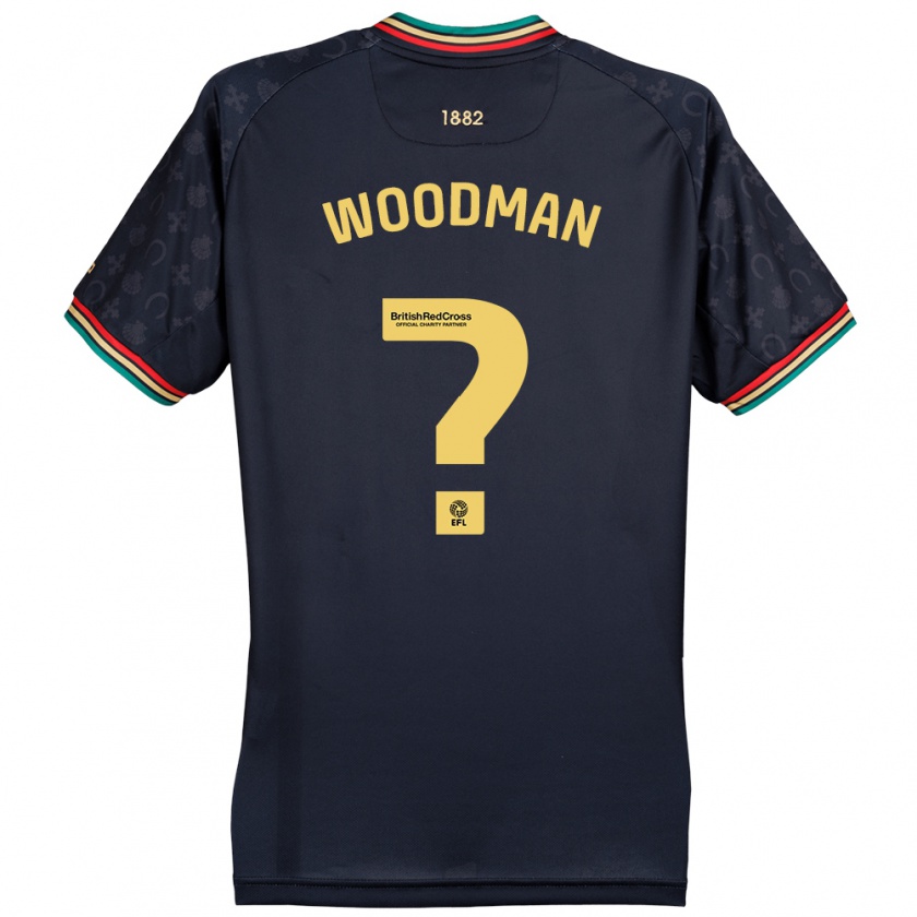 Kandiny Hombre Camiseta Deon Woodman #0 Azul Marino Oscuro 2ª Equipación 2024/25 La Camisa Chile