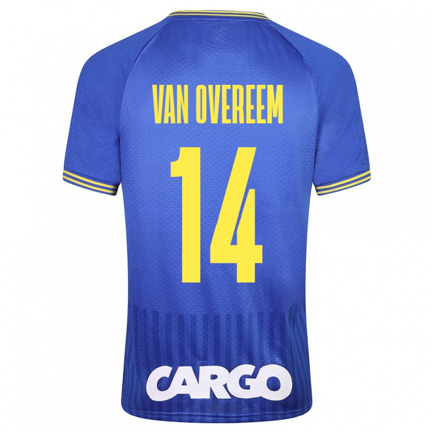 Kandiny Hombre Camiseta Joris Van Overeem #14 Blanco 2ª Equipación 2024/25 La Camisa Chile