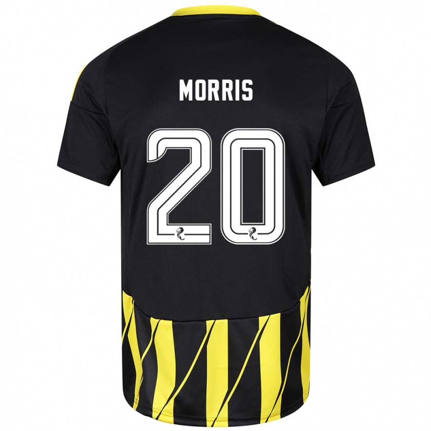 Kandiny Hombre Camiseta Shayden Morris #20 Negro Amarillo 2ª Equipación 2024/25 La Camisa Chile