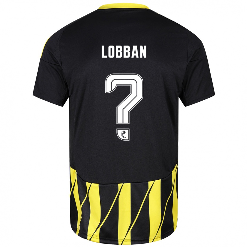 Kandiny Hombre Camiseta Dylan Lobban #0 Negro Amarillo 2ª Equipación 2024/25 La Camisa Chile