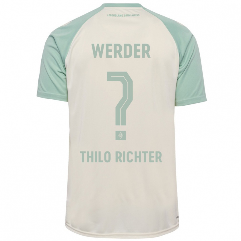 Kandiny Hombre Camiseta Jasper Thilo Richter #0 Blanquecino Verde Claro 2ª Equipación 2024/25 La Camisa Chile