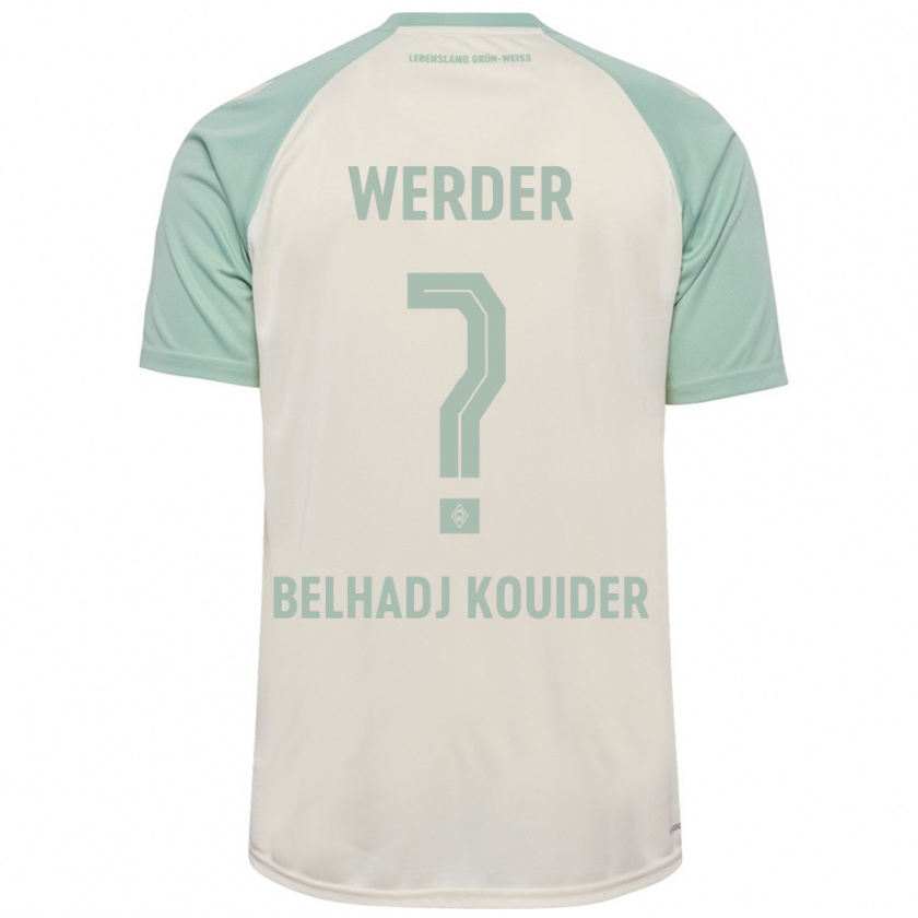 Kandiny Hombre Camiseta Mahfoud Belhadj Kouider #0 Blanquecino Verde Claro 2ª Equipación 2024/25 La Camisa Chile