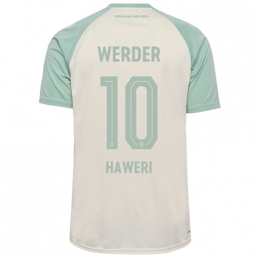 Kandiny Hombre Camiseta Adrian Haweri #10 Blanquecino Verde Claro 2ª Equipación 2024/25 La Camisa Chile