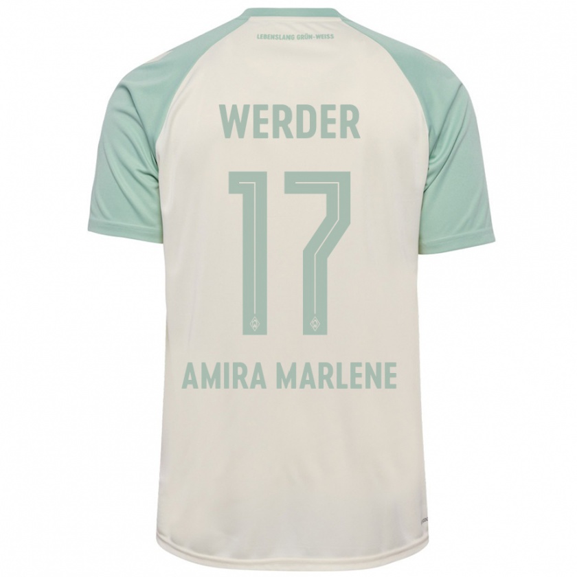 Kandiny Hombre Camiseta Amira Marlene Dahl #17 Blanquecino Verde Claro 2ª Equipación 2024/25 La Camisa Chile