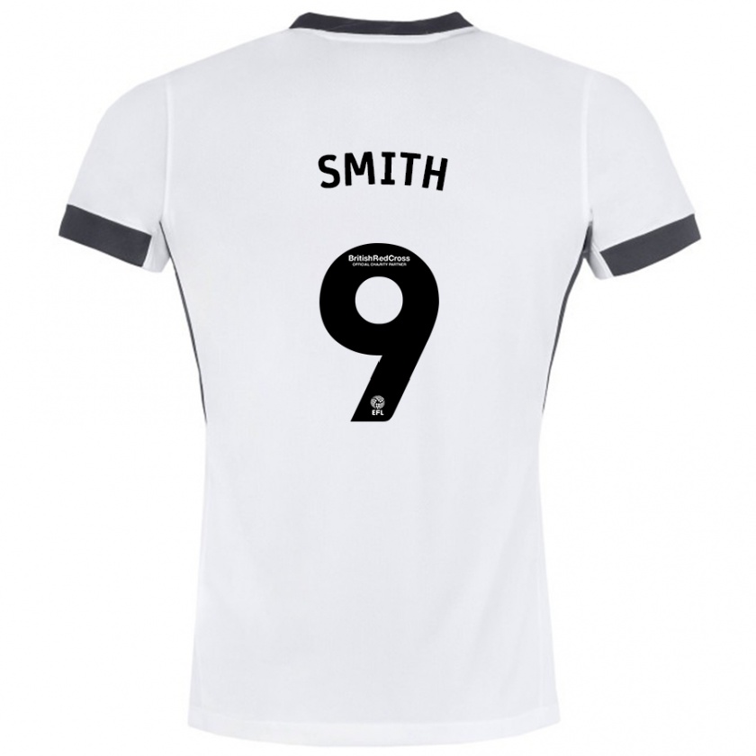 Kandiny Hombre Camiseta Libby Smith #9 Blanco Negro 2ª Equipación 2024/25 La Camisa Chile