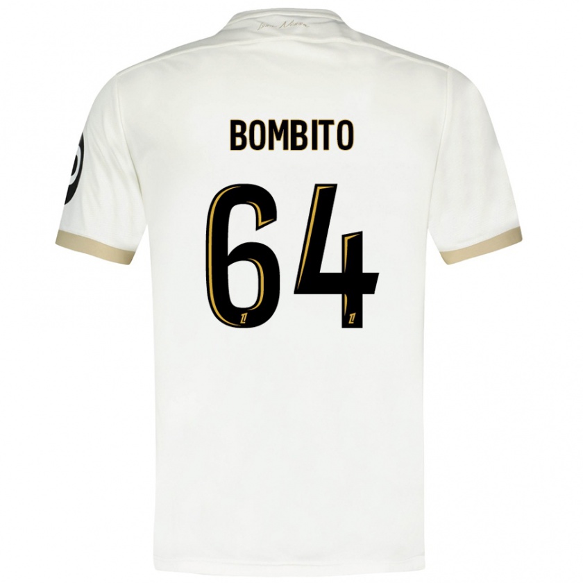 Kandiny Hombre Camiseta Moïse Bombito #64 Blanco Dorado 2ª Equipación 2024/25 La Camisa Chile