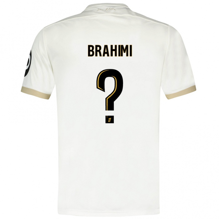 Kandiny Hombre Camiseta Billal Brahimi #0 Blanco Dorado 2ª Equipación 2024/25 La Camisa Chile