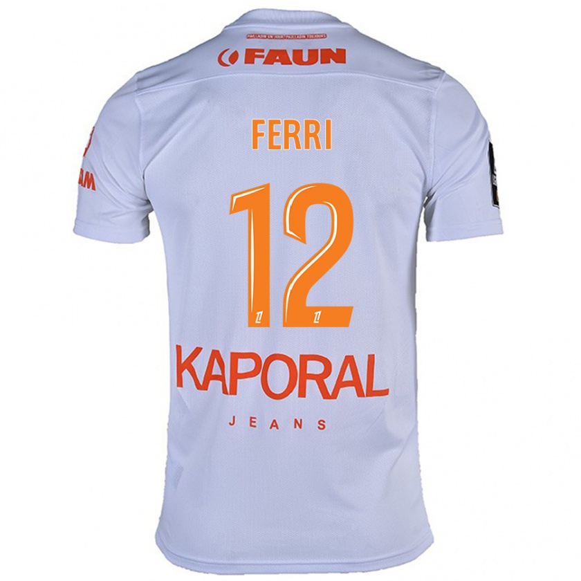 Kandiny Hombre Camiseta Jordan Ferri #12 Blanco 2ª Equipación 2024/25 La Camisa Chile