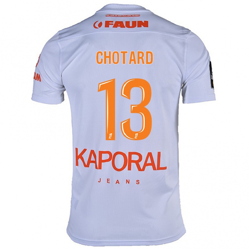 Kandiny Hombre Camiseta Joris Chotard #13 Blanco 2ª Equipación 2024/25 La Camisa Chile