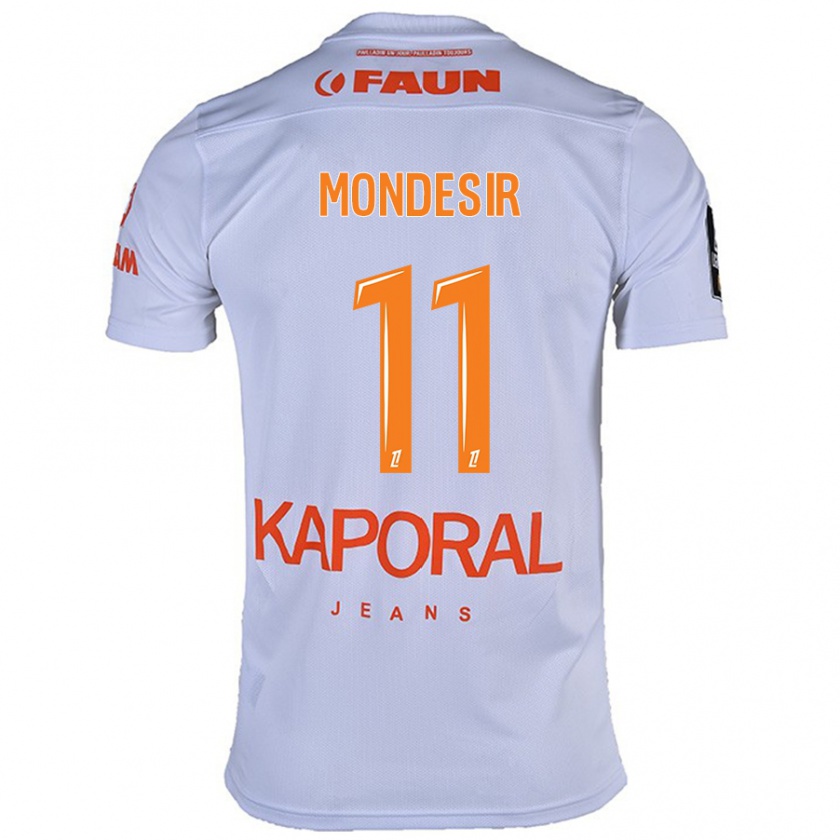 Kandiny Hombre Camiseta Nérilia Mondésir #11 Blanco 2ª Equipación 2024/25 La Camisa Chile