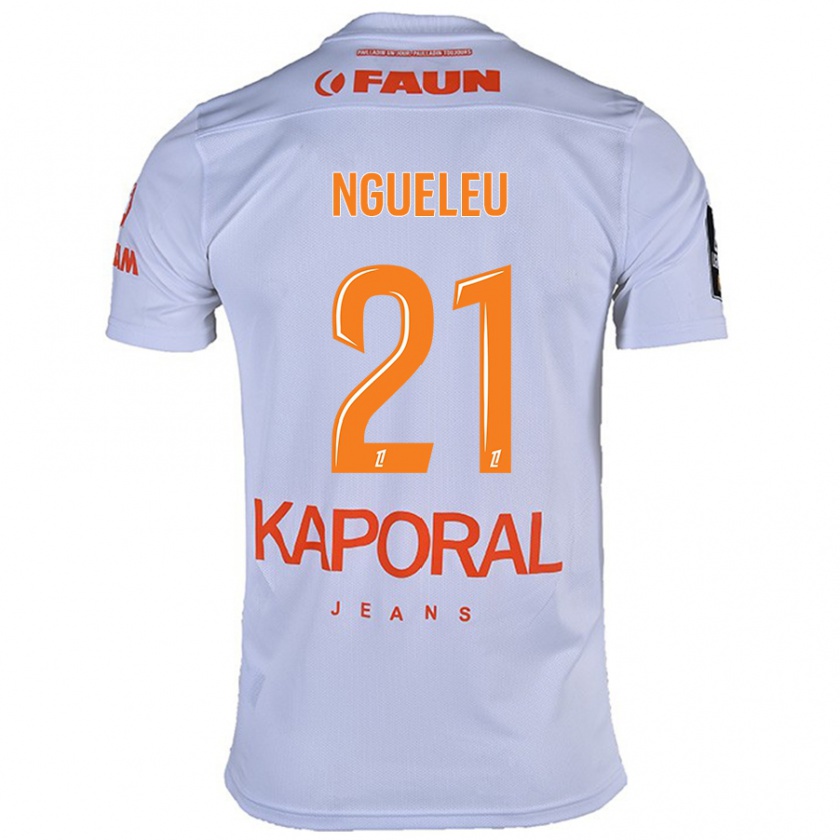 Kandiny Hombre Camiseta Nina Ngueleu #21 Blanco 2ª Equipación 2024/25 La Camisa Chile