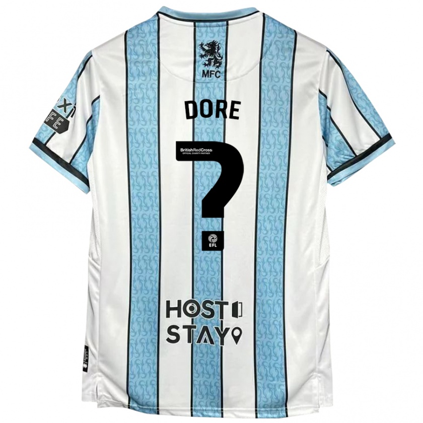 Kandiny Hombre Camiseta Addis Dore #0 Blanco Azul 2ª Equipación 2024/25 La Camisa Chile