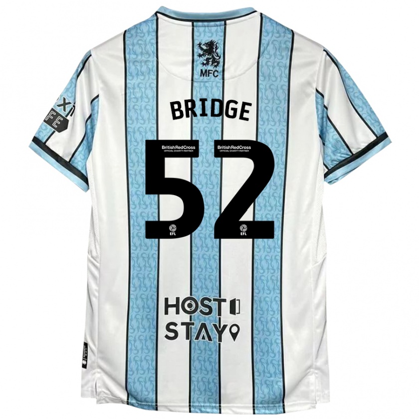 Kandiny Hombre Camiseta Aj Bridge #52 Blanco Azul 2ª Equipación 2024/25 La Camisa Chile