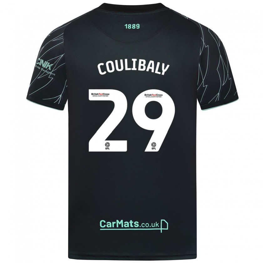 Kandiny Hombre Camiseta Ismaila Coulibaly #29 Negro Verde 2ª Equipación 2024/25 La Camisa Chile