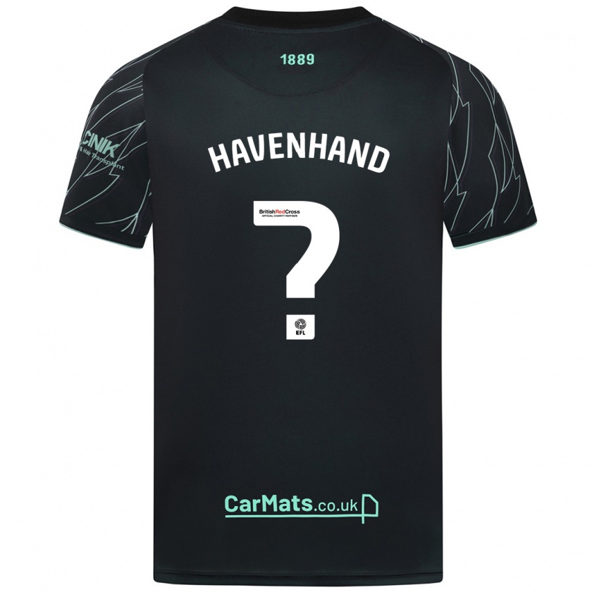 Kandiny Hombre Camiseta Kurtis Havenhand #0 Negro Verde 2ª Equipación 2024/25 La Camisa Chile