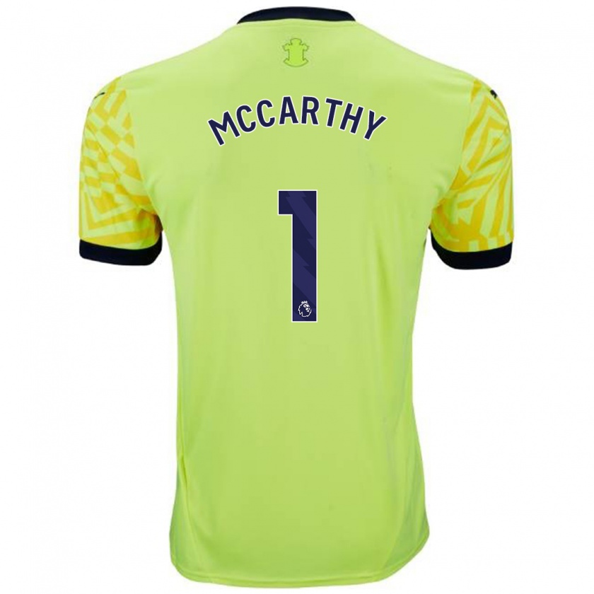 Kandiny Hombre Camiseta Alex Mccarthy #1 Amarillo 2ª Equipación 2024/25 La Camisa Chile