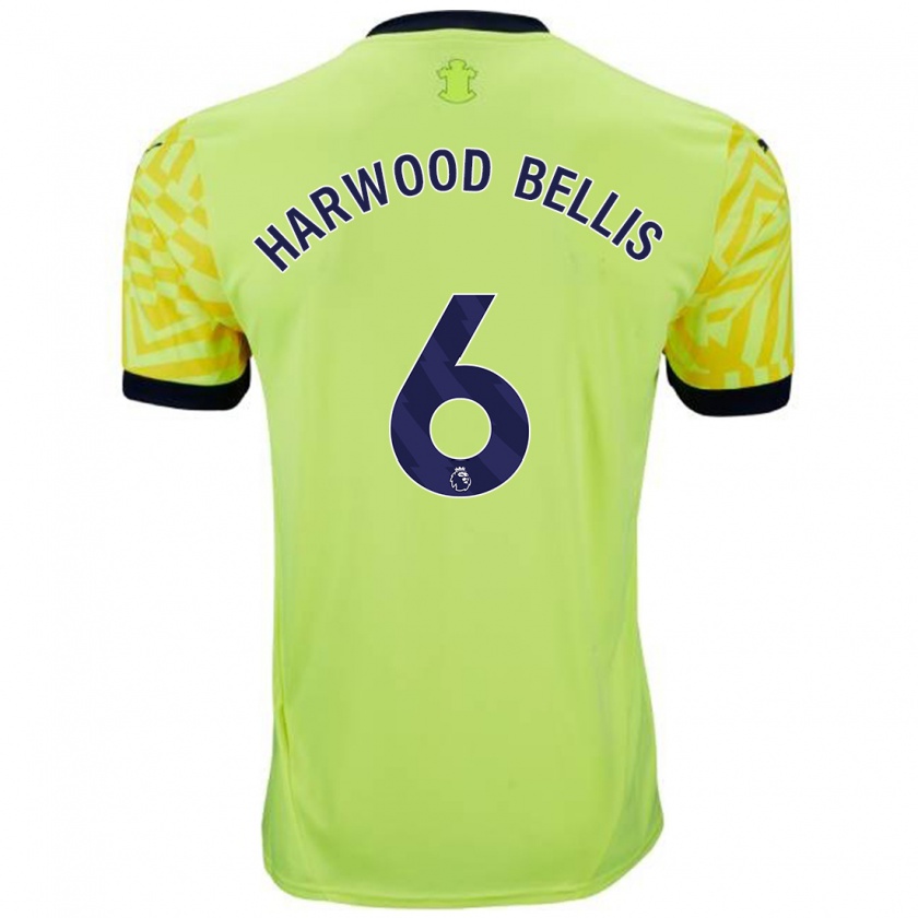 Kandiny Hombre Camiseta Taylor Harwood-Bellis #6 Amarillo 2ª Equipación 2024/25 La Camisa Chile