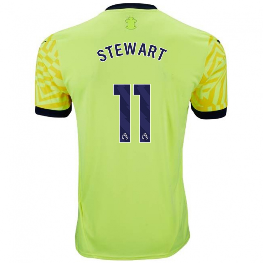 Kandiny Hombre Camiseta Ross Stewart #11 Amarillo 2ª Equipación 2024/25 La Camisa Chile