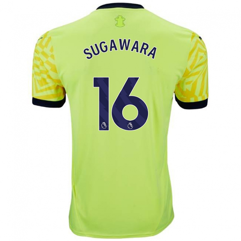 Kandiny Hombre Camiseta Yukinari Sugawara #16 Amarillo 2ª Equipación 2024/25 La Camisa Chile