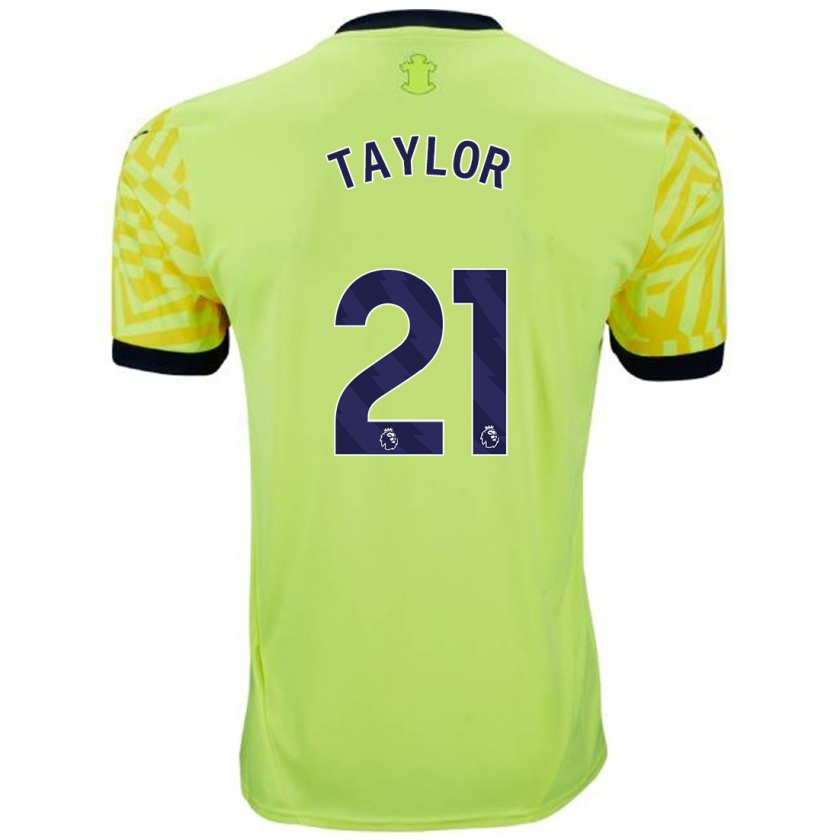 Kandiny Hombre Camiseta Charlie Taylor #21 Amarillo 2ª Equipación 2024/25 La Camisa Chile