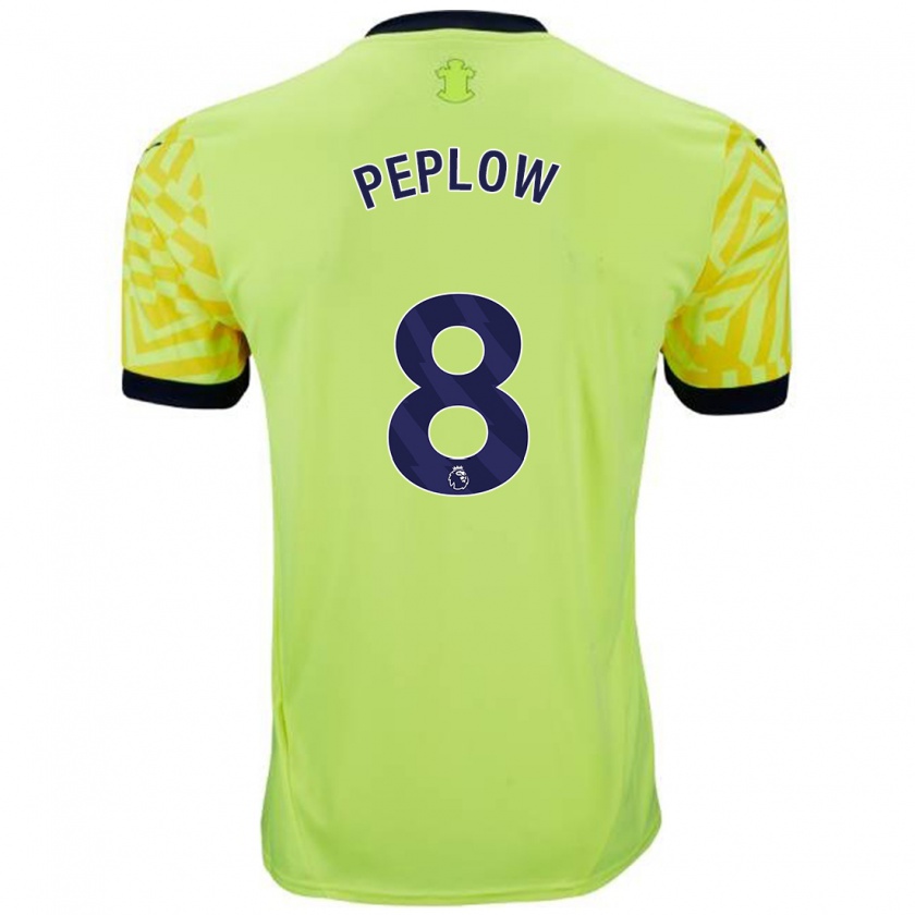 Kandiny Hombre Camiseta Chloe Peplow #8 Amarillo 2ª Equipación 2024/25 La Camisa Chile