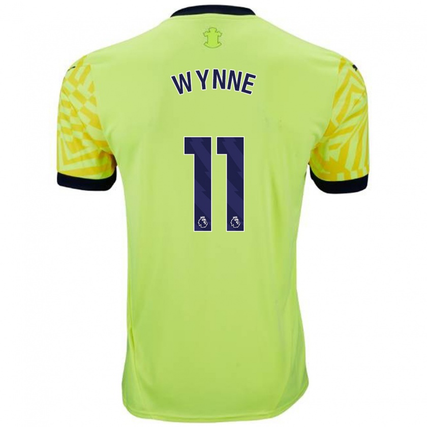 Kandiny Hombre Camiseta Megan Wynne #11 Amarillo 2ª Equipación 2024/25 La Camisa Chile