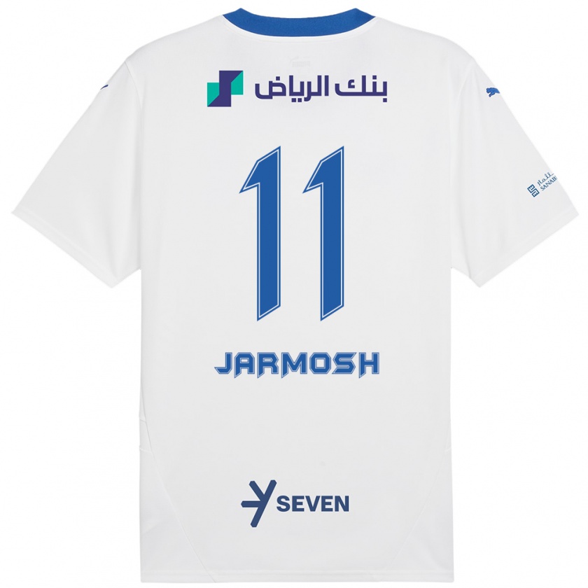 Kandiny Hombre Camiseta Abdulaziz Jarmosh #11 Blanco Azul 2ª Equipación 2024/25 La Camisa Chile