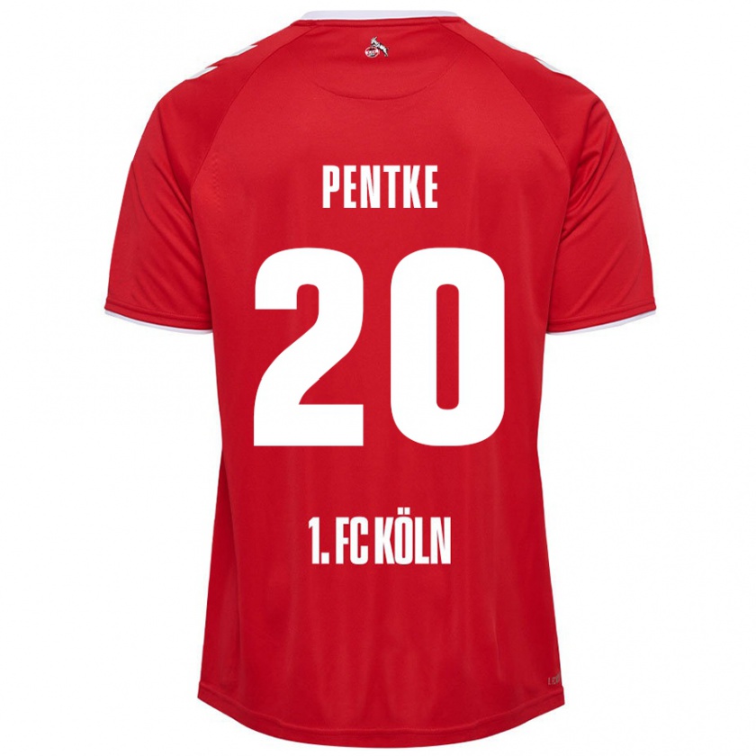 Kandiny Hombre Camiseta Philipp Pentke #20 Rojo Blanco 2ª Equipación 2024/25 La Camisa Chile