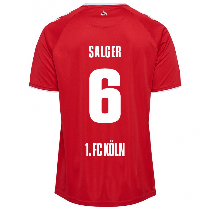 Kandiny Hombre Camiseta Stephan Salger #6 Rojo Blanco 2ª Equipación 2024/25 La Camisa Chile